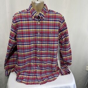 Polo Ralph Lauren Mens Sz XL Oxford Button UP Shirt Classic-Fit Plaid Multicolor